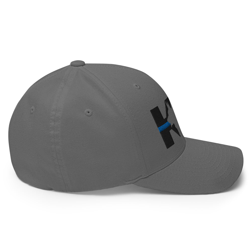 K-9 Thin Blue Line Flexfit Hat-Hats-Ardent Patriot Apparel Co.