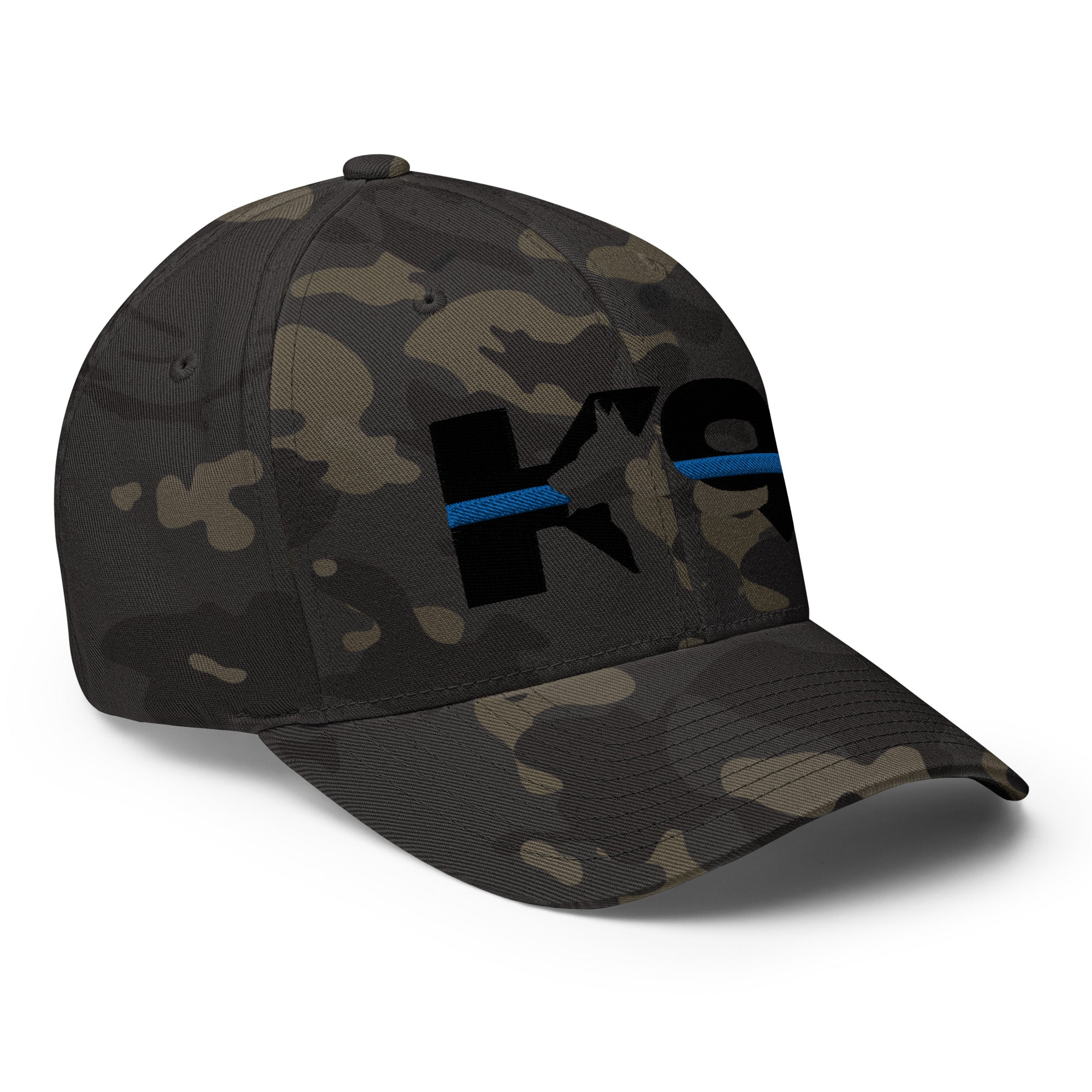 K-9 Thin Blue Line Flexfit Hat-Hats-MultiCam Black-S/M-Ardent Patriot Apparel Co.