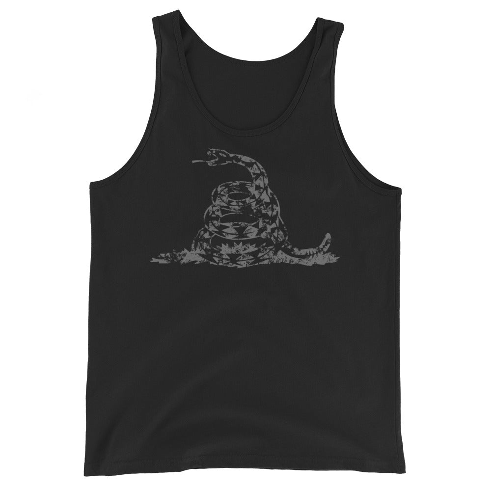 Don&#39;t Tread On Me Tank (Black Edition)-Tank Top-XS-Ardent Patriot Apparel Co.