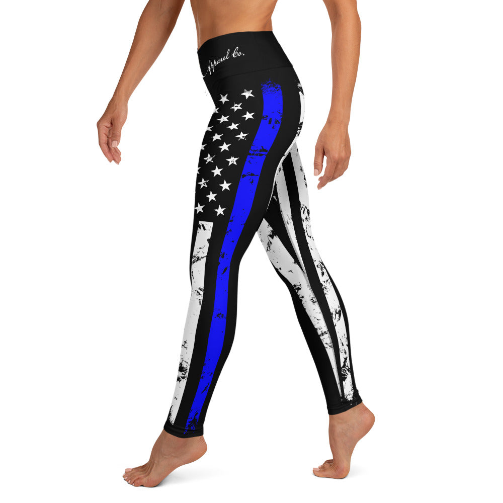 Thin Blue Line Leggings-Leggings-Ardent Patriot Apparel Co.