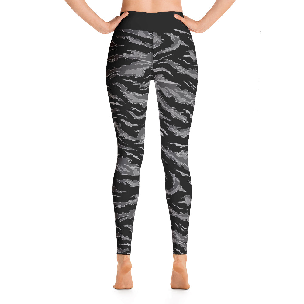 Black Tiger Stripe Leggings-Leggings-Ardent Patriot Apparel Co.