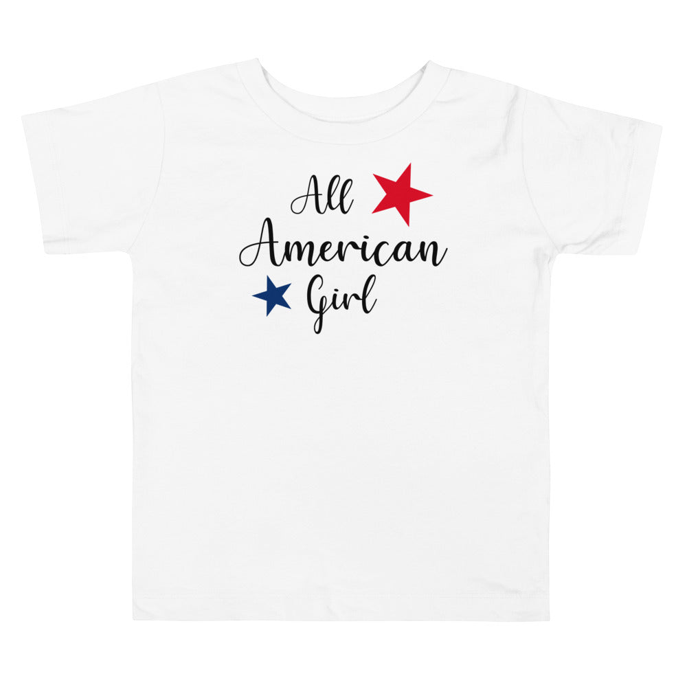 All American Girl Toddler Shirt-Toddler Shirt-2T-Ardent Patriot Apparel Co.