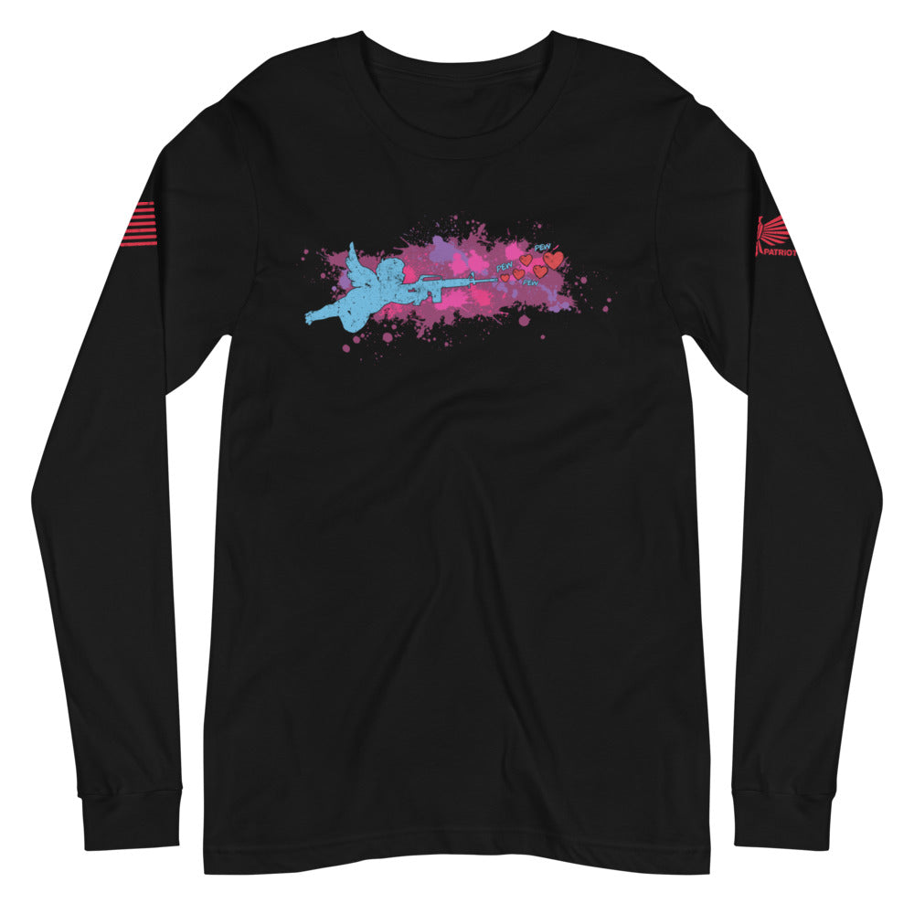 Cupid Pew Pew Long Sleeve-Long Sleeve-XS-Ardent Patriot Apparel Co.